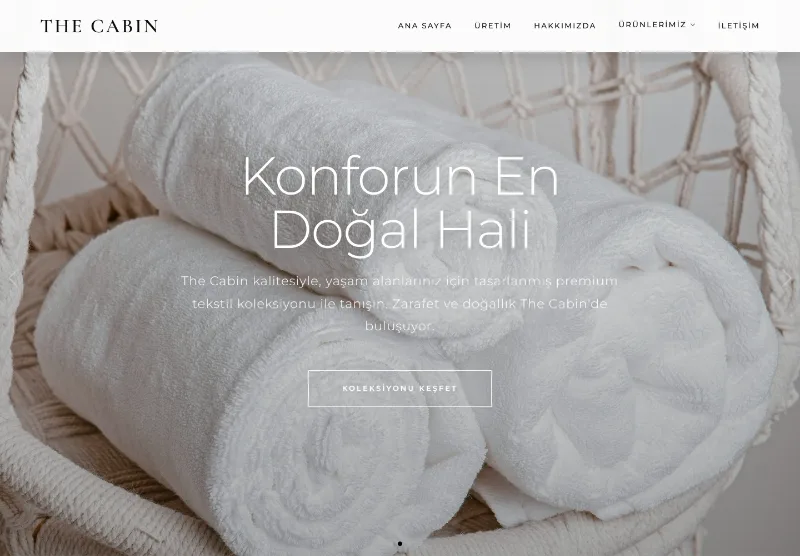 The Cabin e-ticaret sitesi